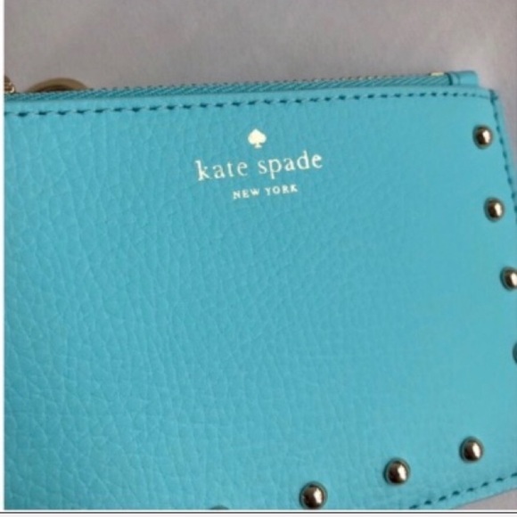 Kate Spade Sanders Mini Wallet Bitsy Studded Blue - Picture 7 of 7